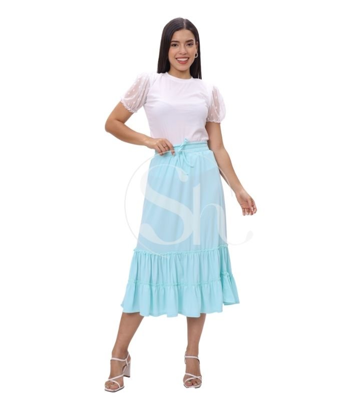 Sugerencia: CONJUNTO BLUSA CON FALDA